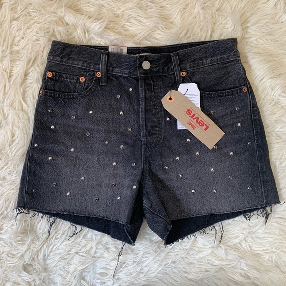 Levi's Pants - NWT Levis' Wedgie Short in Bling Bling Black Gray